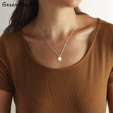 925 Silver Coins Necklace 10MM Pendants Letter Name Chocker Jewelry Boho Kolye