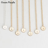 925 Silver Coins Necklace 10MM Pendants Letter Name Chocker Jewelry Boho Kolye
