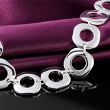 925 Silver Christmas Gift Square Geometric Jewelry Set