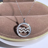 925 Silver Necklace Pendant Jewelry for Women Circle Pendant Pierscionki