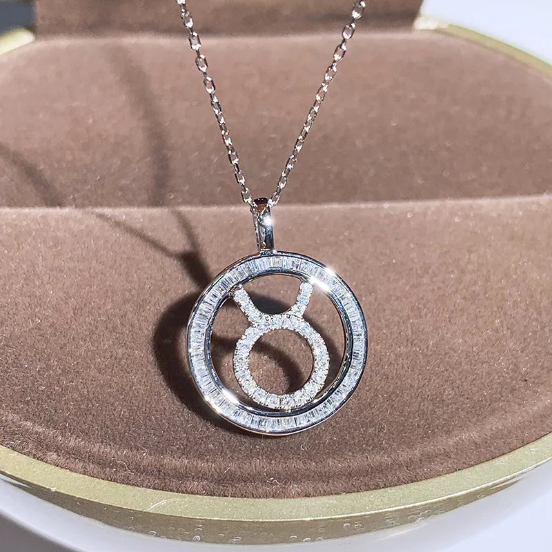 925 Silver Necklace Pendant Jewelry for Women Circle Pendant Pierscionki