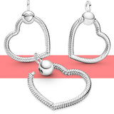 925 Silver O Circle Pendant Necklace DIY Charm Jewelry For Women