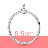 925 Silver O Circle Pendant Necklace DIY Charm Jewelry For Women