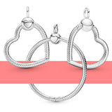 925 Silver O Circle Pendant Necklace DIY Charm Jewelry For Women