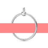 925 Silver O Circle Pendant Necklace DIY Charm Jewelry For Women