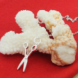 925 Silver Scissor Pendant Necklace for Women