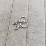 925 Silver Cross Earrings for Women Unusual Wedding Stud Earrings