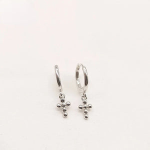 925 Silver Cross Earrings for Women Unusual Wedding Stud Earrings