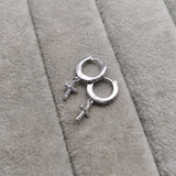 925 Silver Cross Earrings for Women Unusual Wedding Stud Earrings
