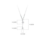 925 Silver Cross Jewelry Woman Hexagram Star Necklace Zircon Pendant