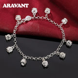 925 Silver Crown Charm Bracelets for Women