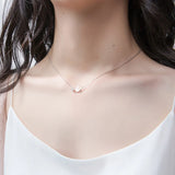 925 Silver CZ Pendant Necklace Bird Animal Minimalism Vintage Jewelry