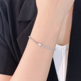 925 Silver CZ Bracelet Women Personality Hand Jewelry