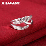 925 Silver CZ Rings Women Wedding Jewelry