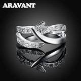 925 Silver CZ Rings Women Wedding Jewelry