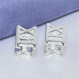 925 Silver Roman Square Cufflinks Jewelry