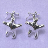 925 Silver Starfish Cufflinks Buttons Jewelry