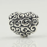 925 Silver Curly Heart Beads Chain Fits European Troll Bracelet