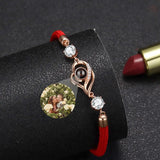 925 Silver Projection Photo Bracelet for Women Mom Girl Heart Pendant Jewelry