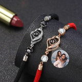 925 Silver Projection Photo Bracelet for Women Mom Girl Heart Pendant Jewelry