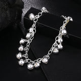 925 Silver Bell Charm Bracelet For Women