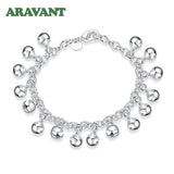 925 Silver Bell Charm Bracelet For Women