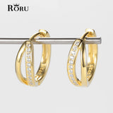 925 Silver Cz Small Hoop Earrings for Women Girl Birthday