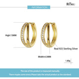 925 Silver Cz Small Hoop Earrings for Women Girl Birthday