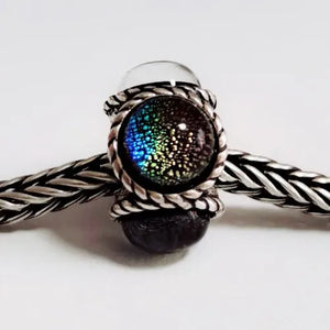 925 Silver Four Sides Bo Glass Bead Charms for European Bracelet