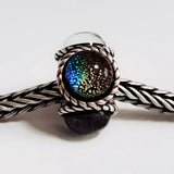 925 Silver Four Sides Bo Glass Bead Charms for European Bracelet