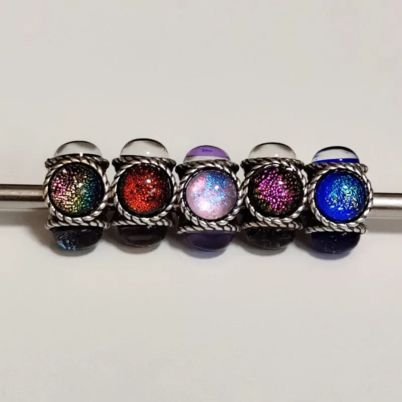 925 Silver Four Sides Bo Glass Bead Charms for European Bracelet