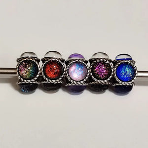 925 Silver Four Sides Bo Glass Bead Charms for European Bracelet