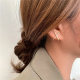 925 Silver Diamond X Earrings Red Summer Earrings