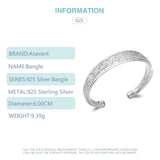 925 Silver Double Bead Open Cuff Bracelets for Women
