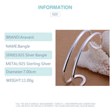 925 Silver Double Line Open Bracelet for Women