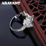 925 Silver Dragon Adjustable Rings For Women