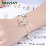 925 Silver Dragonfly Charm Bracelet Chain for Women