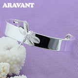 925 Silver Dragonfly Cuff Bracelet for Women