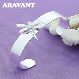 925 Silver Dragonfly Cuff Bracelet for Women
