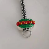 925 Silver Hot Dog Bracelet with Beads