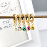 925 Silver Crystal Huggie Hoop Earrings Party Jewelry