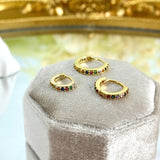 925 Silver Crystal Zirconia Hoop Earrings for Women