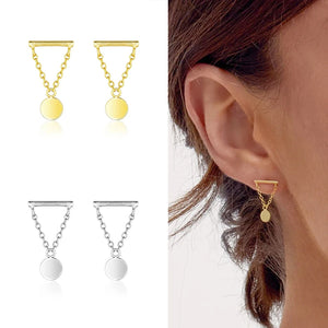 925 Silver Coin Pendant Stud Earrings for Women Gift