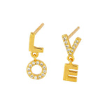 925 Silver LOVE Zircon Earrings for Women