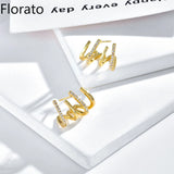 925 SilverZircon Stud Earrings for Women