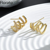 925 SilverZircon Stud Earrings for Women