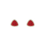 925 Silver Red Love Earrings for Girls