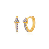 925 Silver Turquoise Hoop Earrings Flower Crystal Huggie Earrings Jewelry