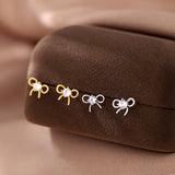 925 Silver Zircon Moon Butterfly Flower Stud Earrings for Women