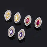 925 Silver Earring Evil Eye Horse Eye Retro Purple Diamond Piercing Jewelry